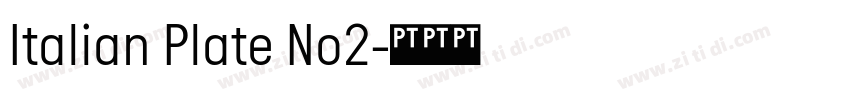 Italian Plate No2字体转换